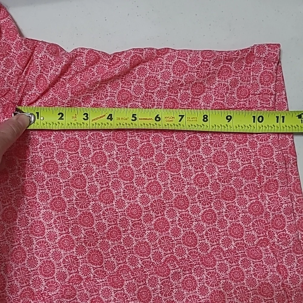 Woman Within Pink with White Pattern Linen Blend Shorts size 24W